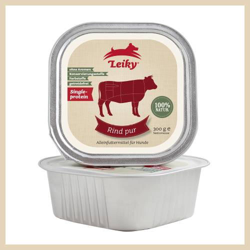 Leiky 100% marhahús és belsőségek konzerv kutyáknak, cicáknak 300 gr